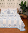 Powder Bloom Quilted bedcover king
