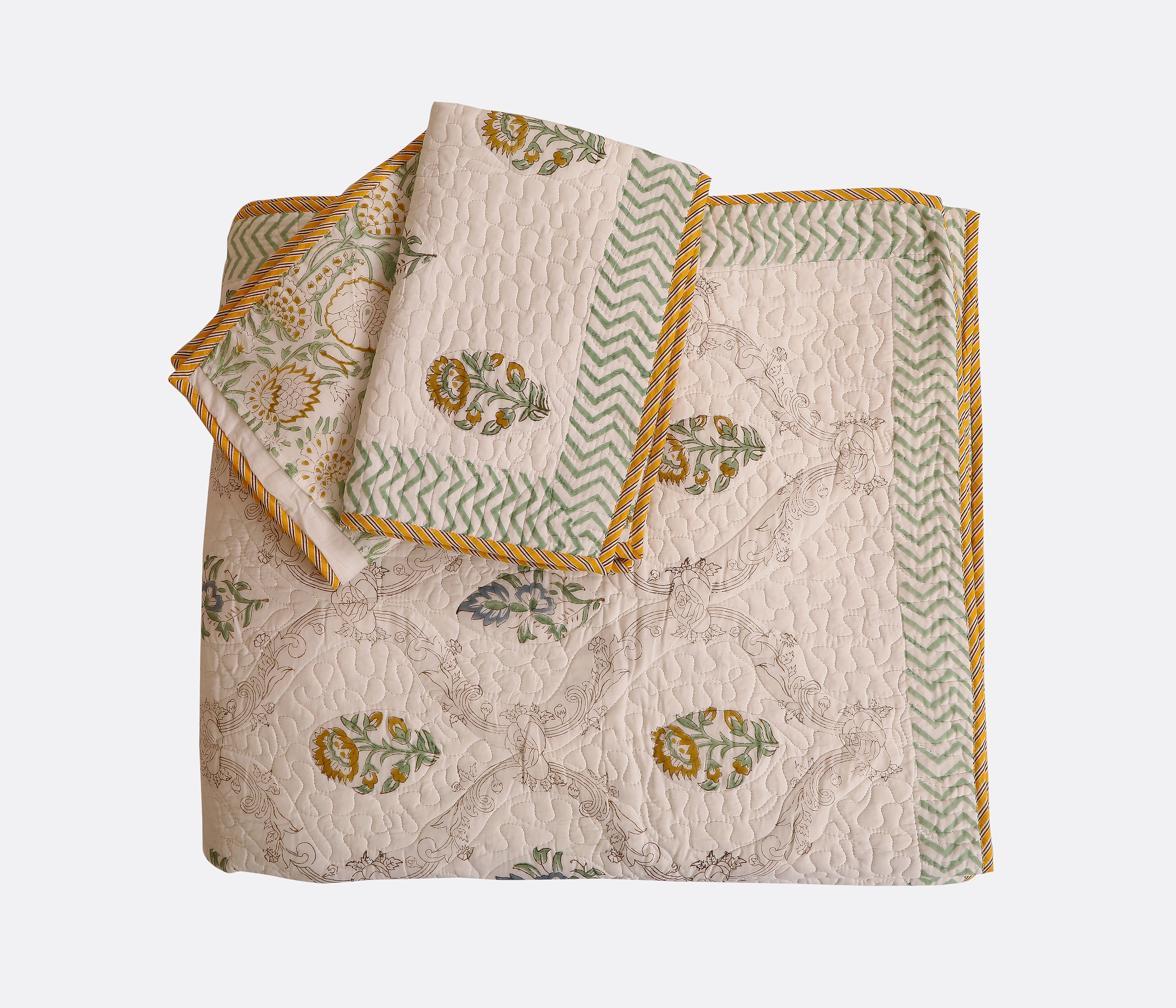 Sunlit Jaal Quilted bedcover king
