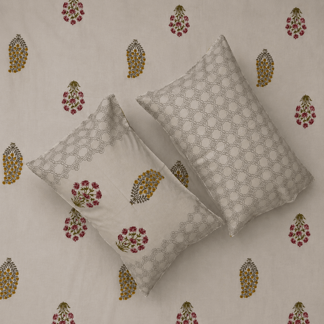 Kusum Bagh Bedsheet With 2 Pillow Cover