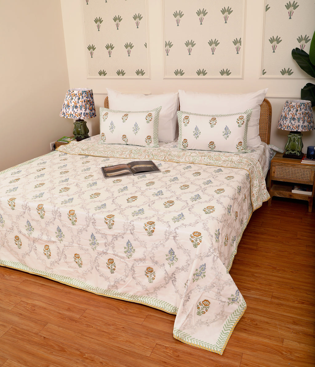 Sunlit Jaal Flannel Dohar King