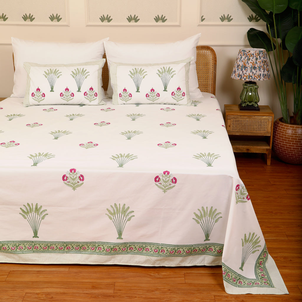 Nishat Gulzar Super King size bedsheet with 2 pillow cover