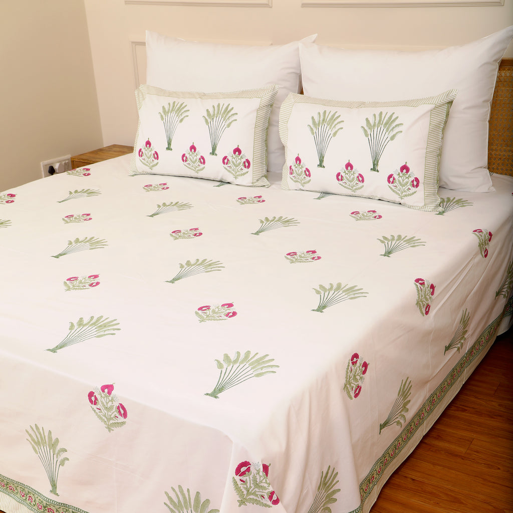 Nishat Gulzar Super King size bedsheet with 2 pillow cover