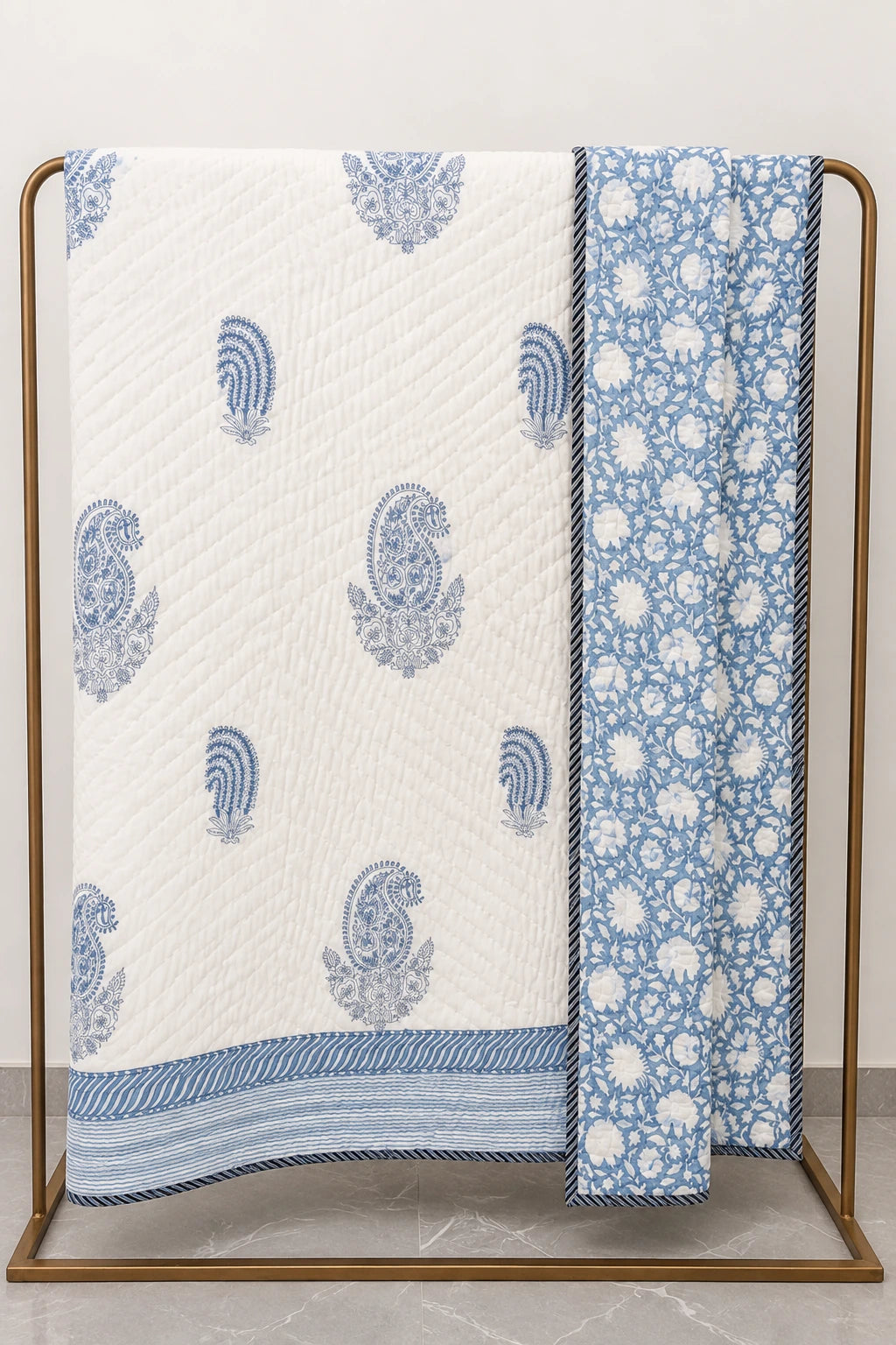 Indigo paisely Bedsheet