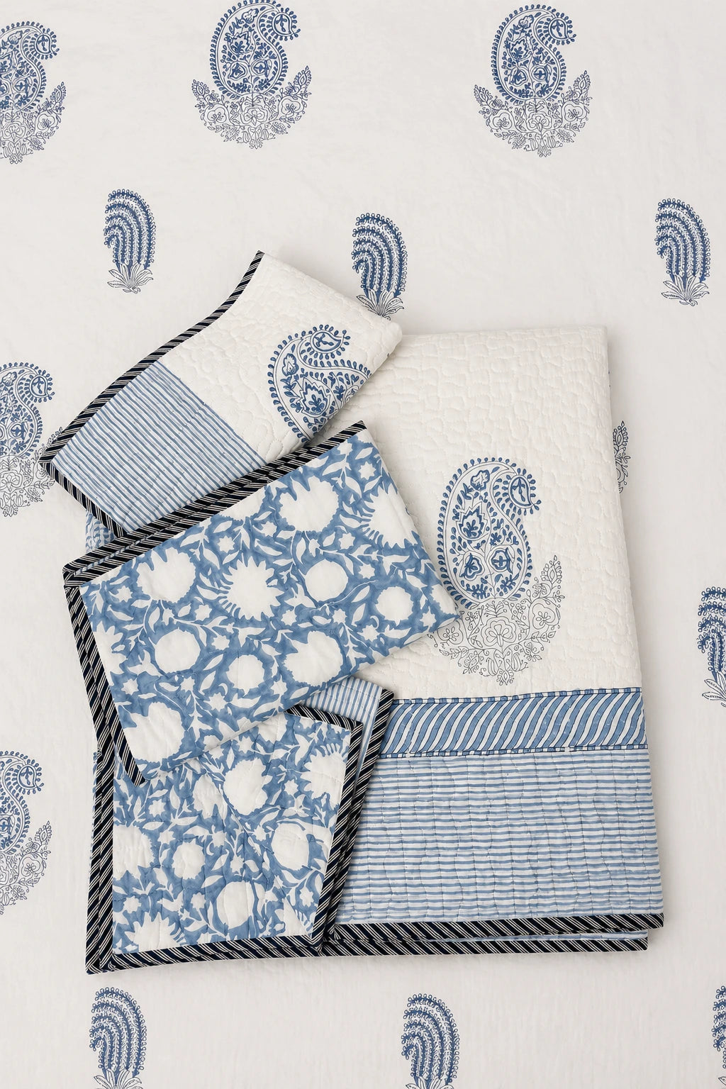 Indigo paisely Bedsheet
