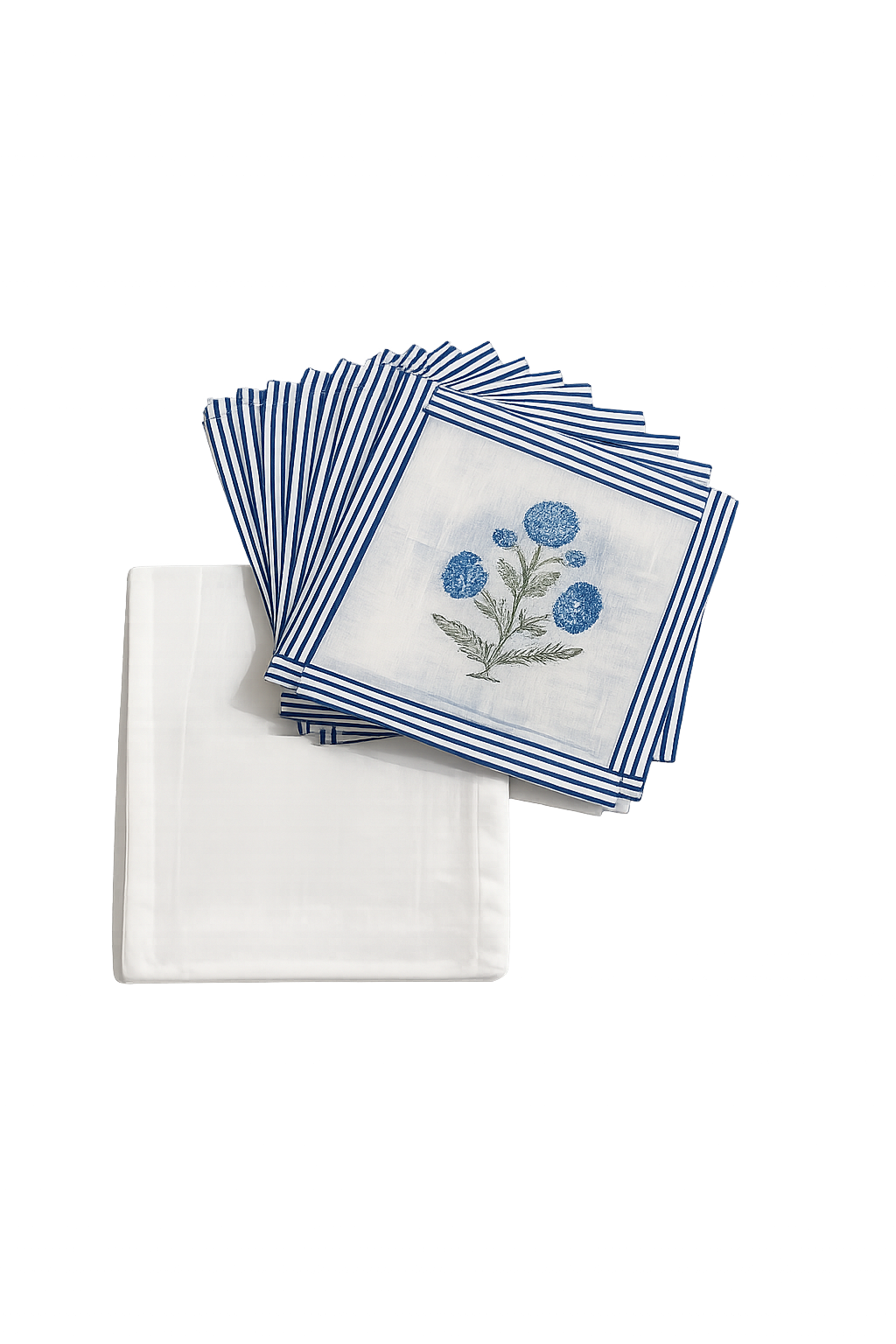 Blue Poppy Coaster Set