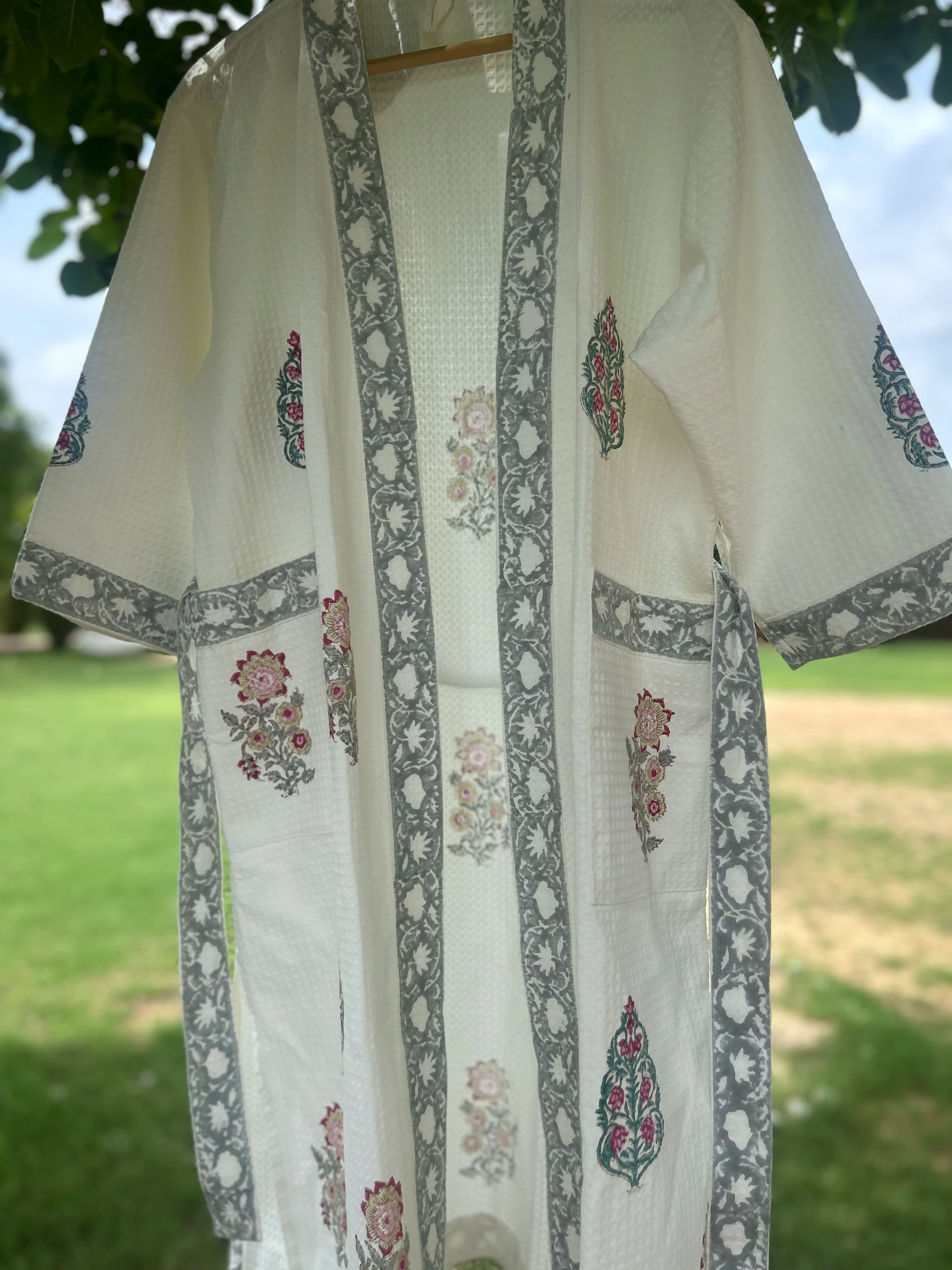 Chandni Wrap Handblock Bathrobe