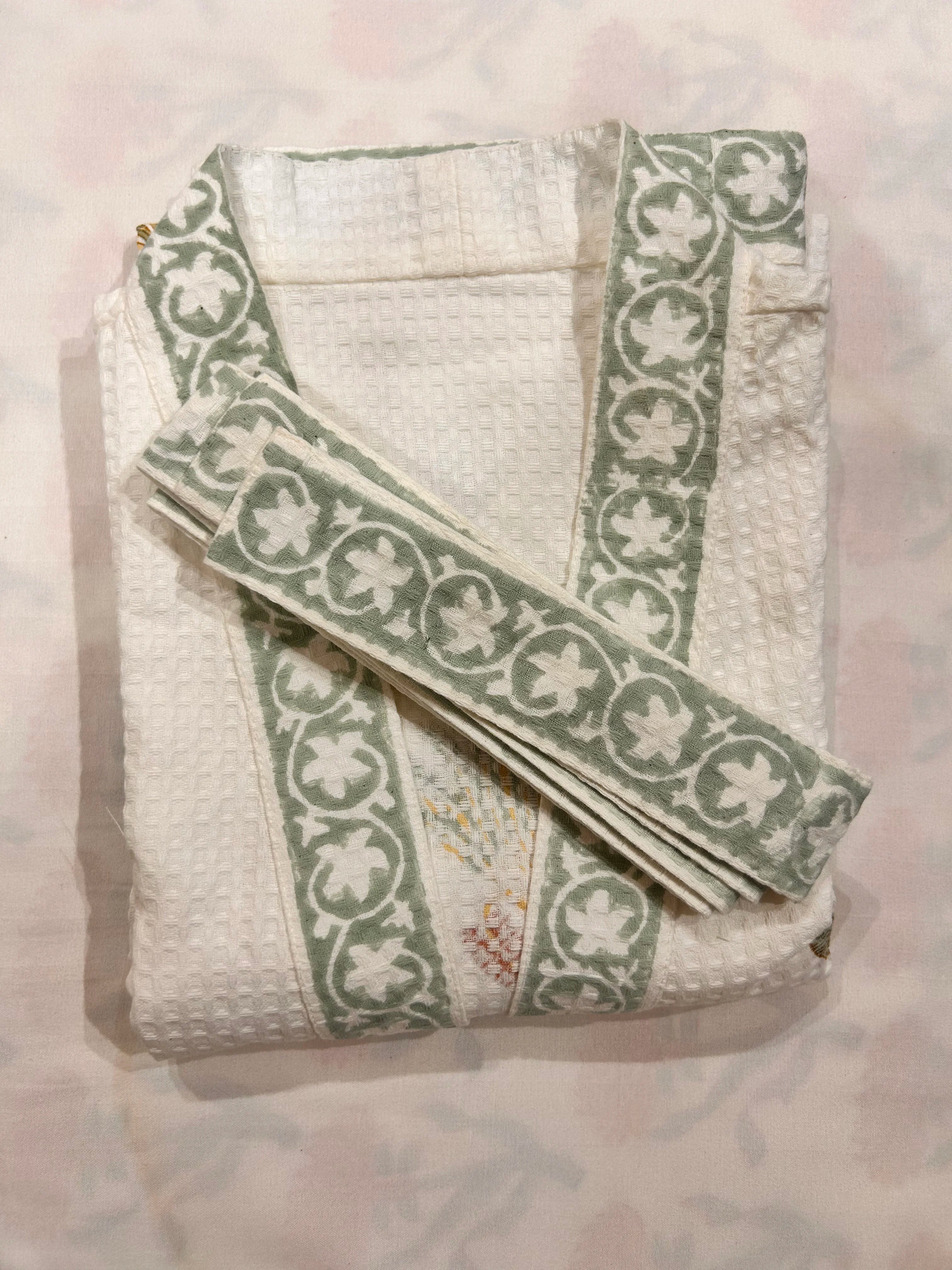 Falak Wrap Handblock Bathrobe