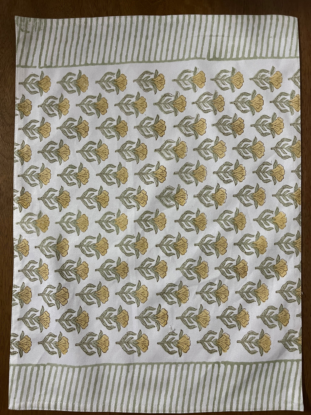 A Pair of Tuliya Handblock-Printed Table Mat and Napkin Set