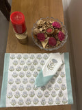 A Pair of Firoza Matset Table Mat And Napkin Set