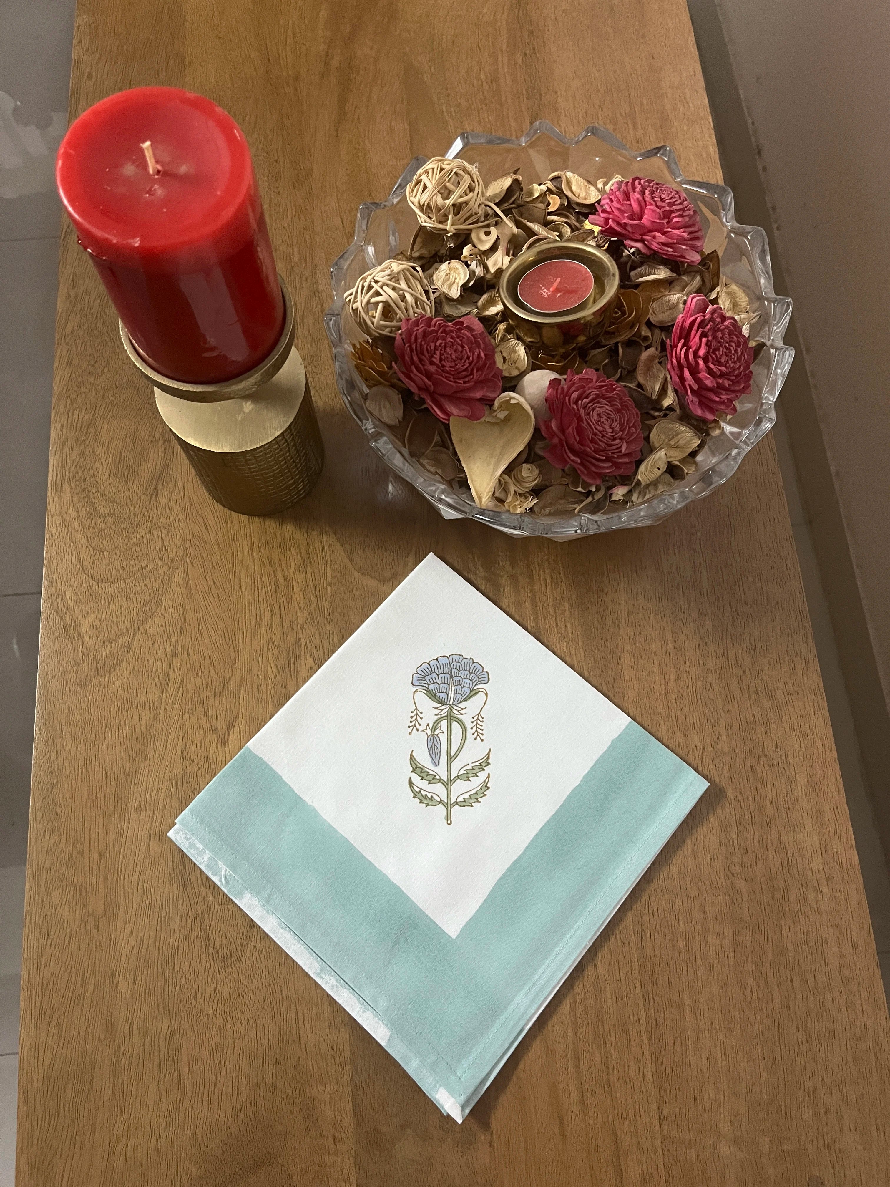 A Pair of Firoza Matset Table Mat And Napkin Set