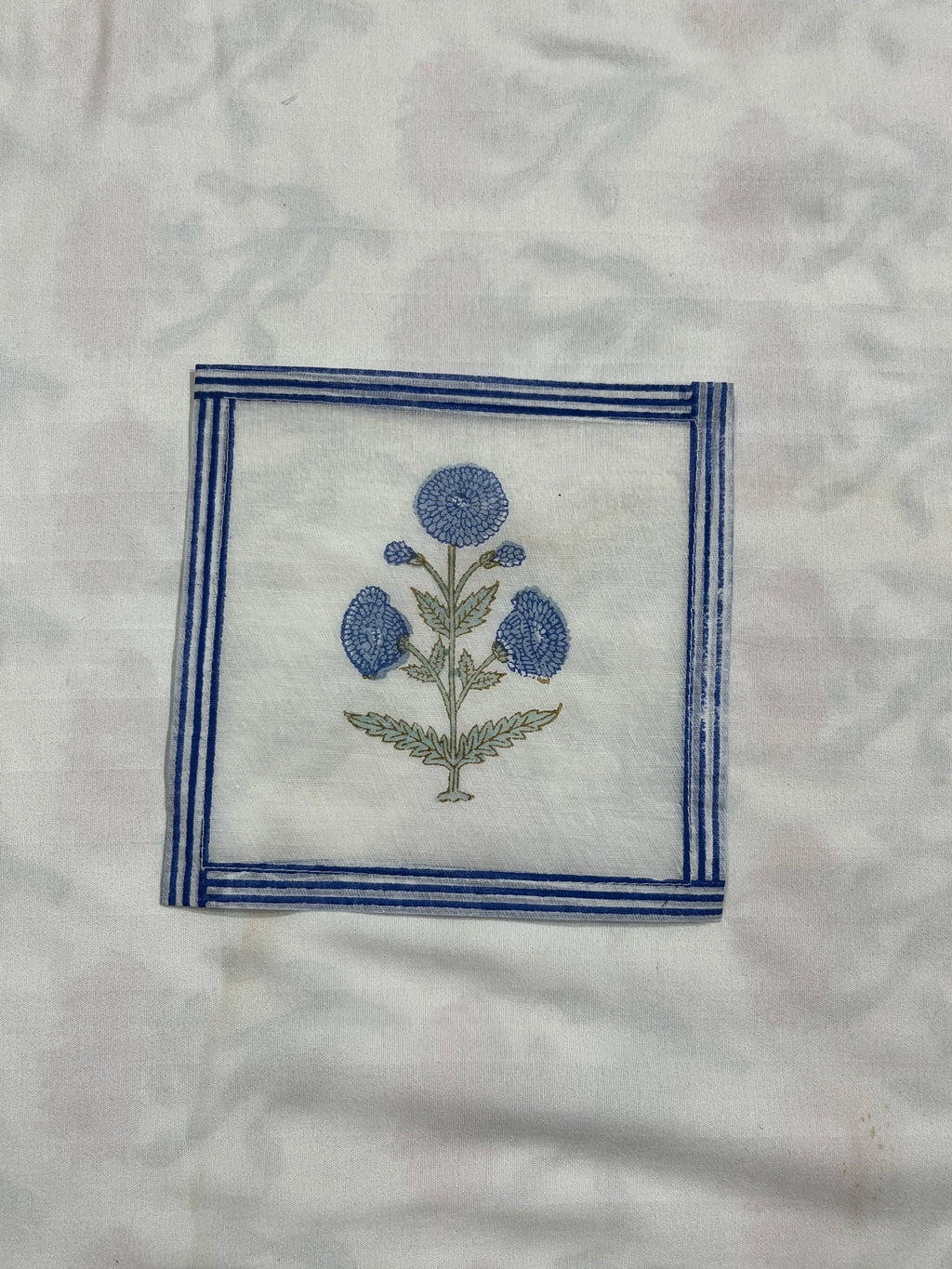 Blue Poppy Coaster Set