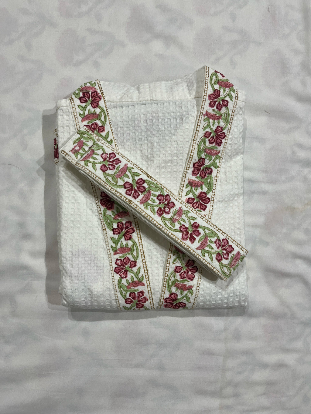 Noor Wrap handblock Bathrobe