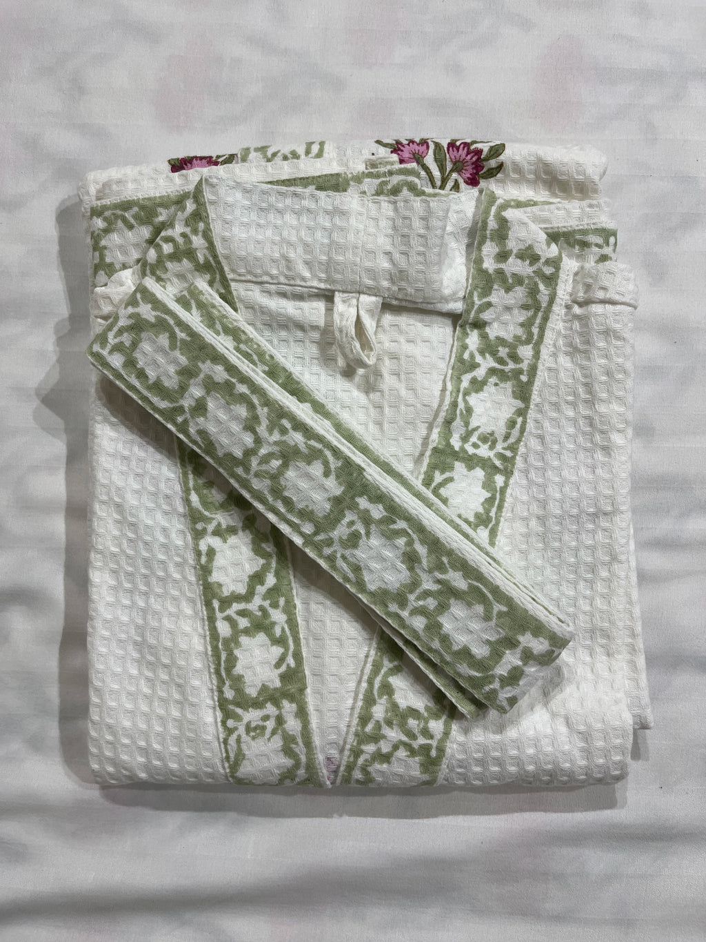 Gulroz Wrap Handblock Bathrobe