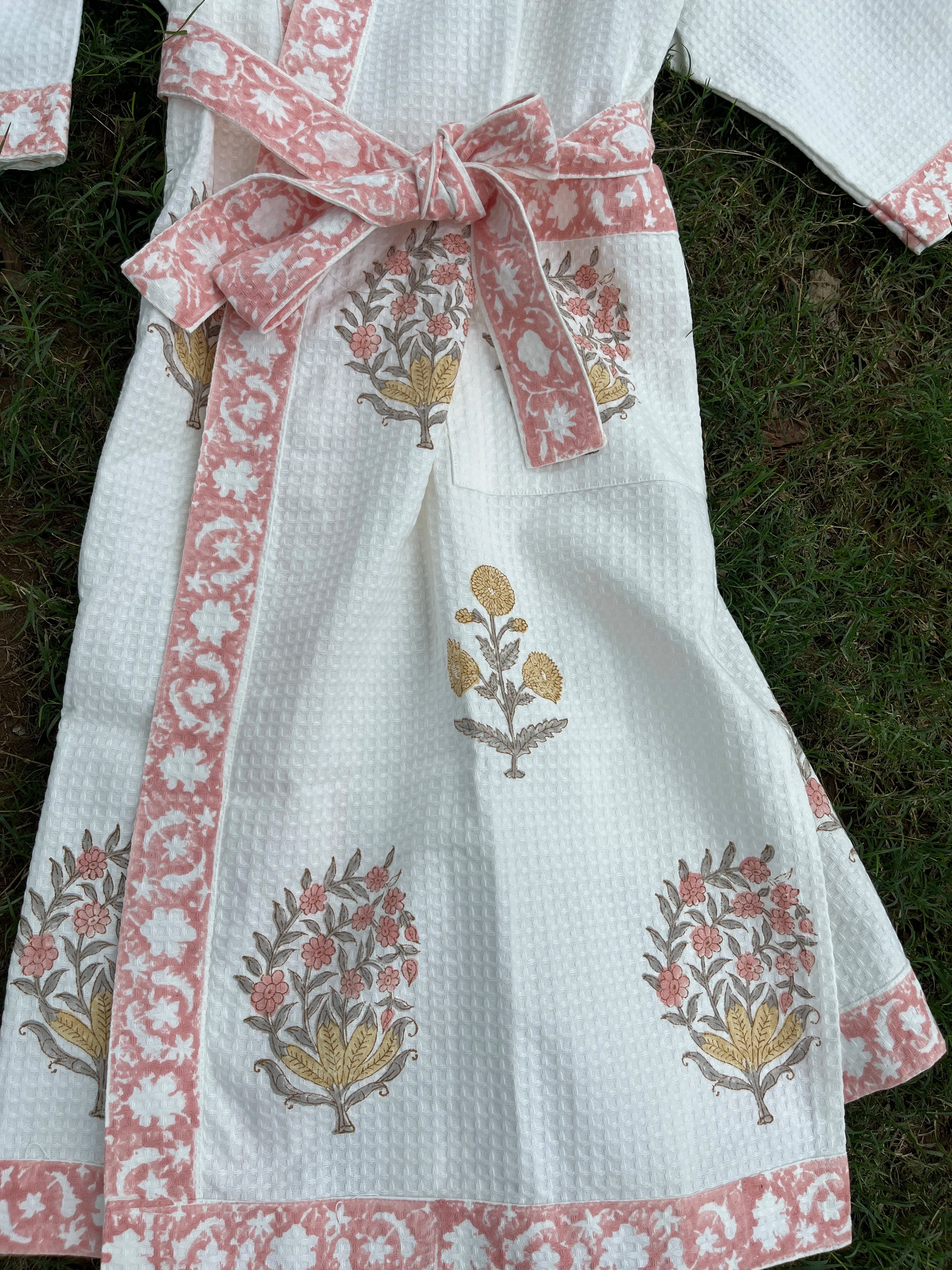 Nargis Wrap Handblock Bathrobe