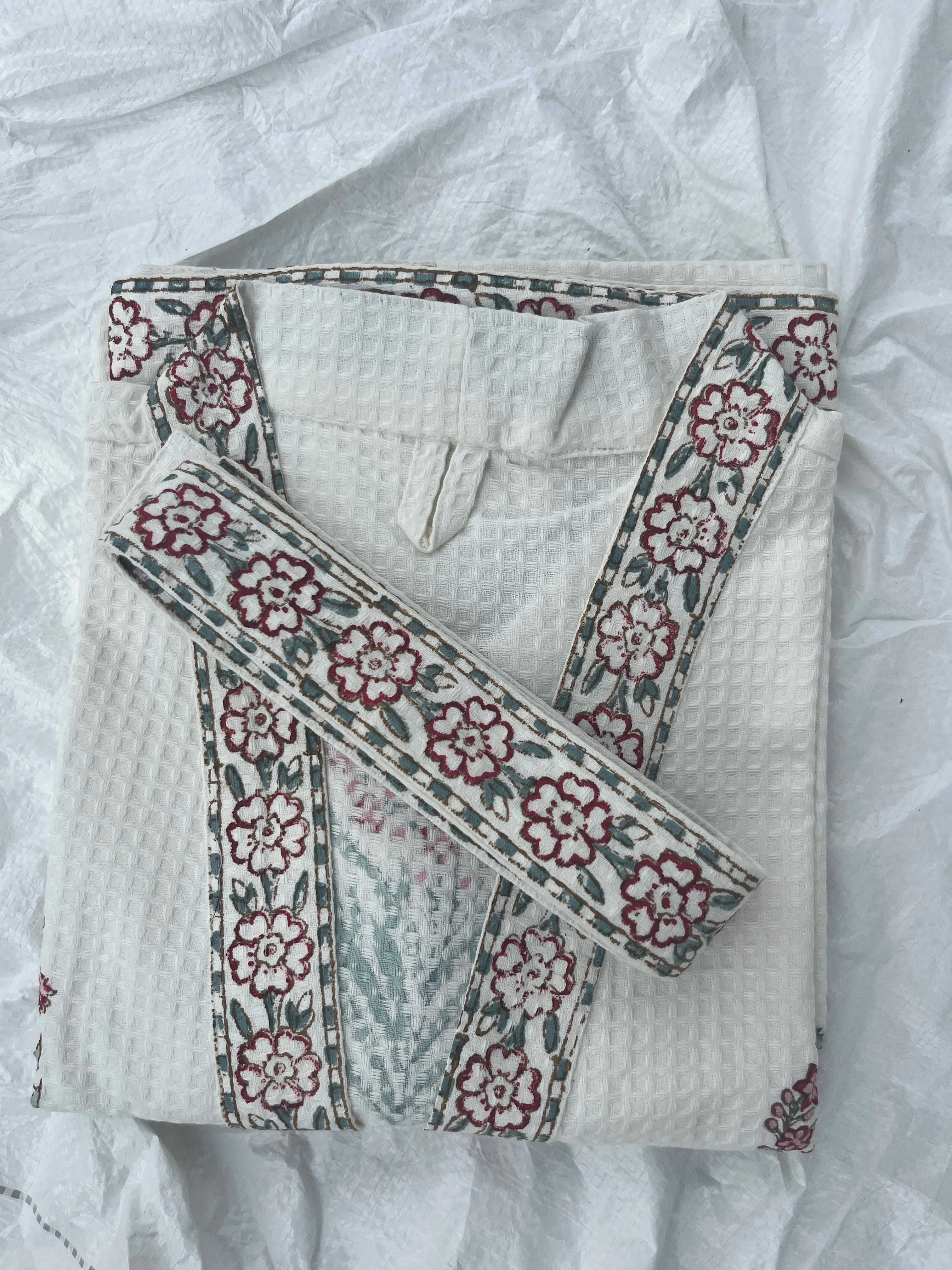 Gulzar Wrap Handblock Bathrobe