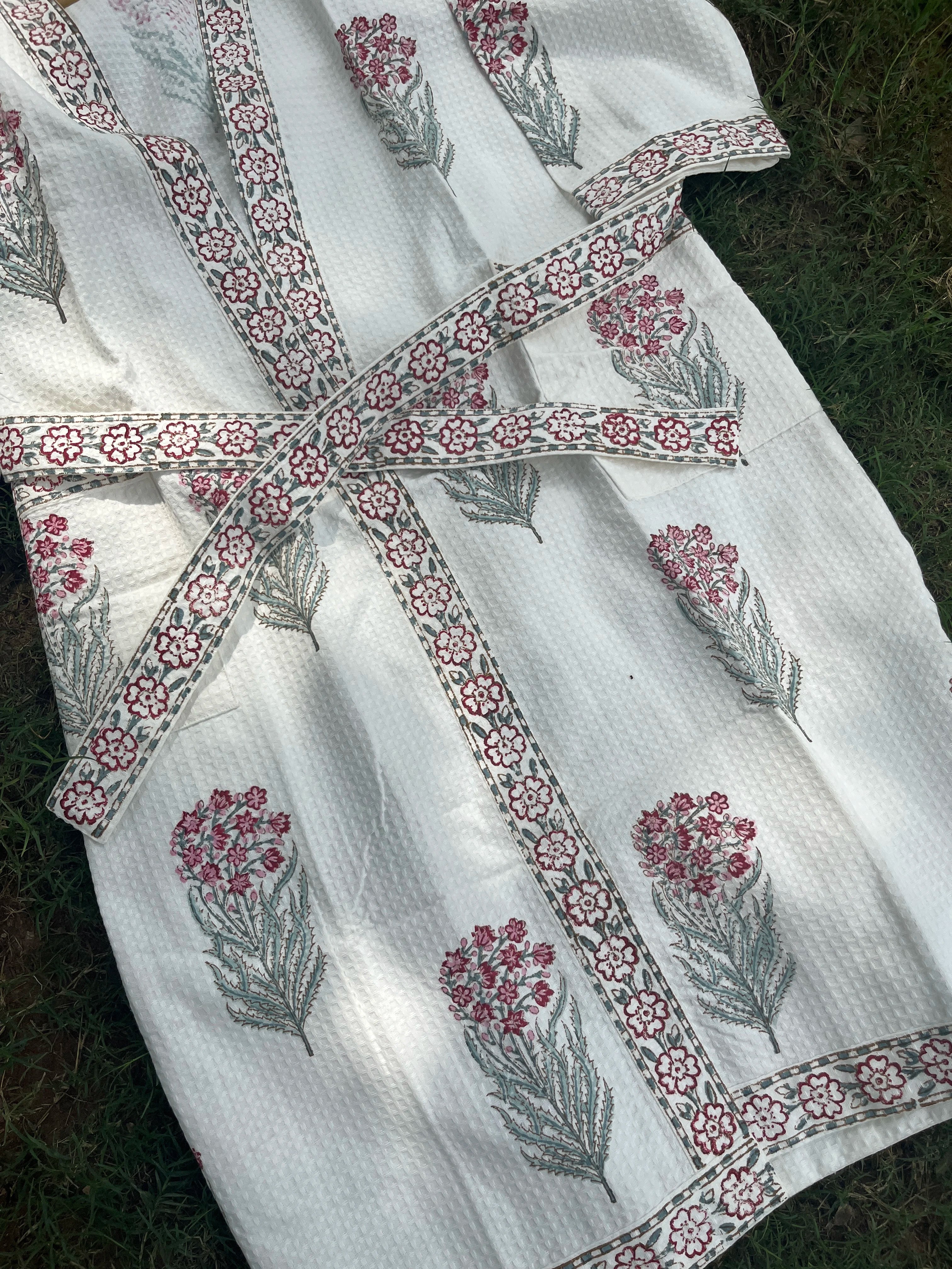 Gulzar Wrap Handblock Bathrobe
