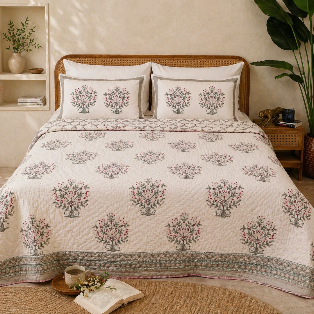 Amer Guldasta king size Bedsheet with 2 pillow covers