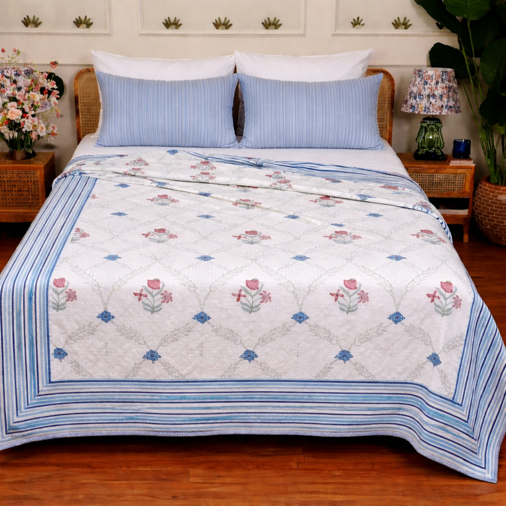 Gulbaan Flannel Dohar Single Pair Set of 2