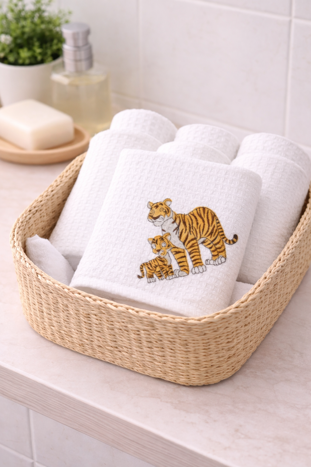 Little Roar Waffle Towel