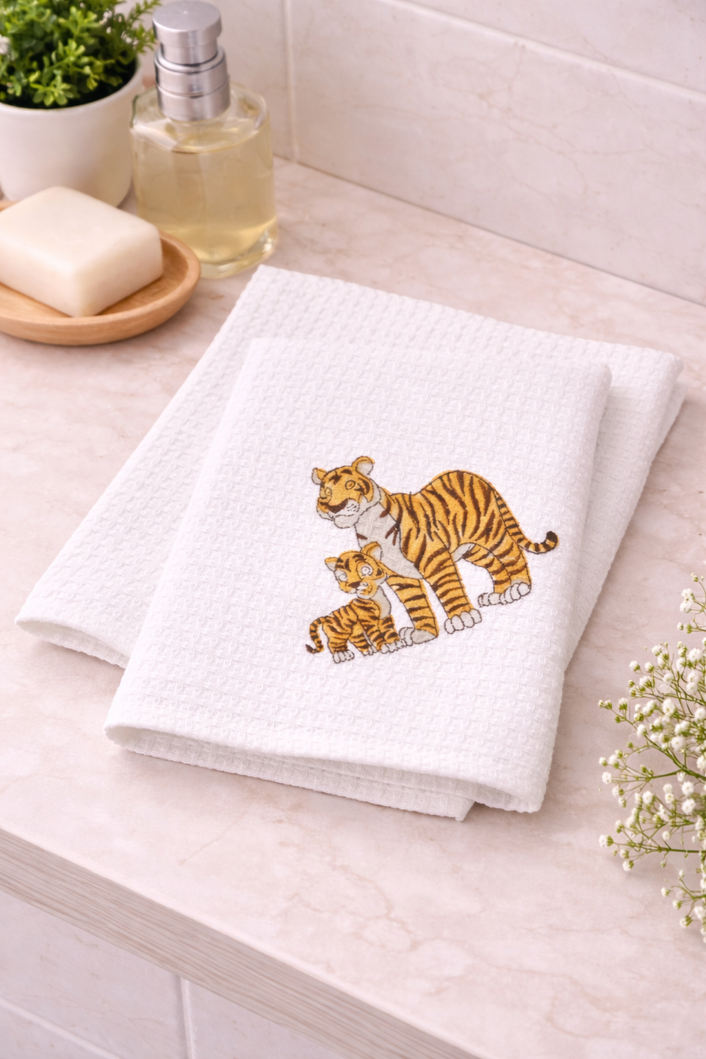 Little Roar Waffle Towel