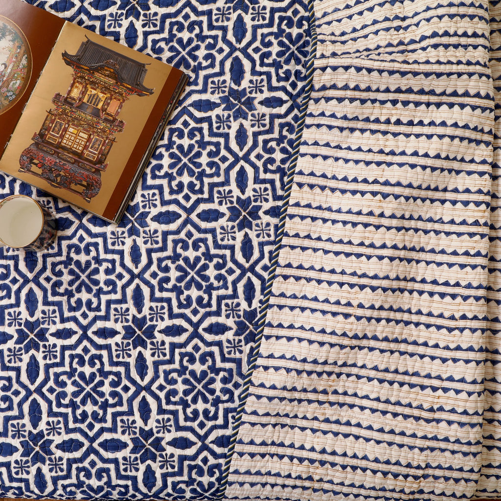 Moroccan Blue Bedcover