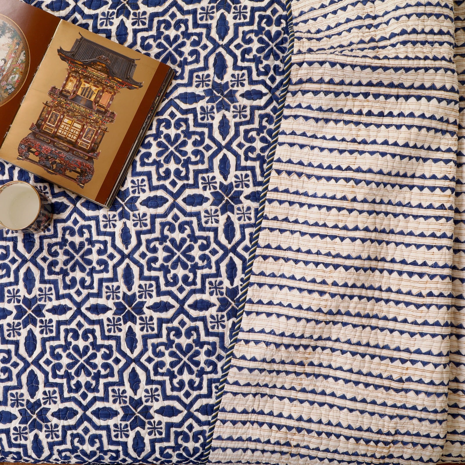 Moroccan Blue Bedcover