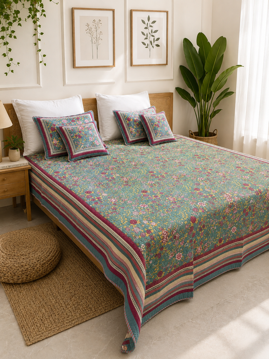 Gulrukh Quilted  Bedcover Set Of 5