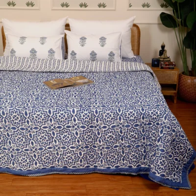 Moroccan Blues  Quilt King