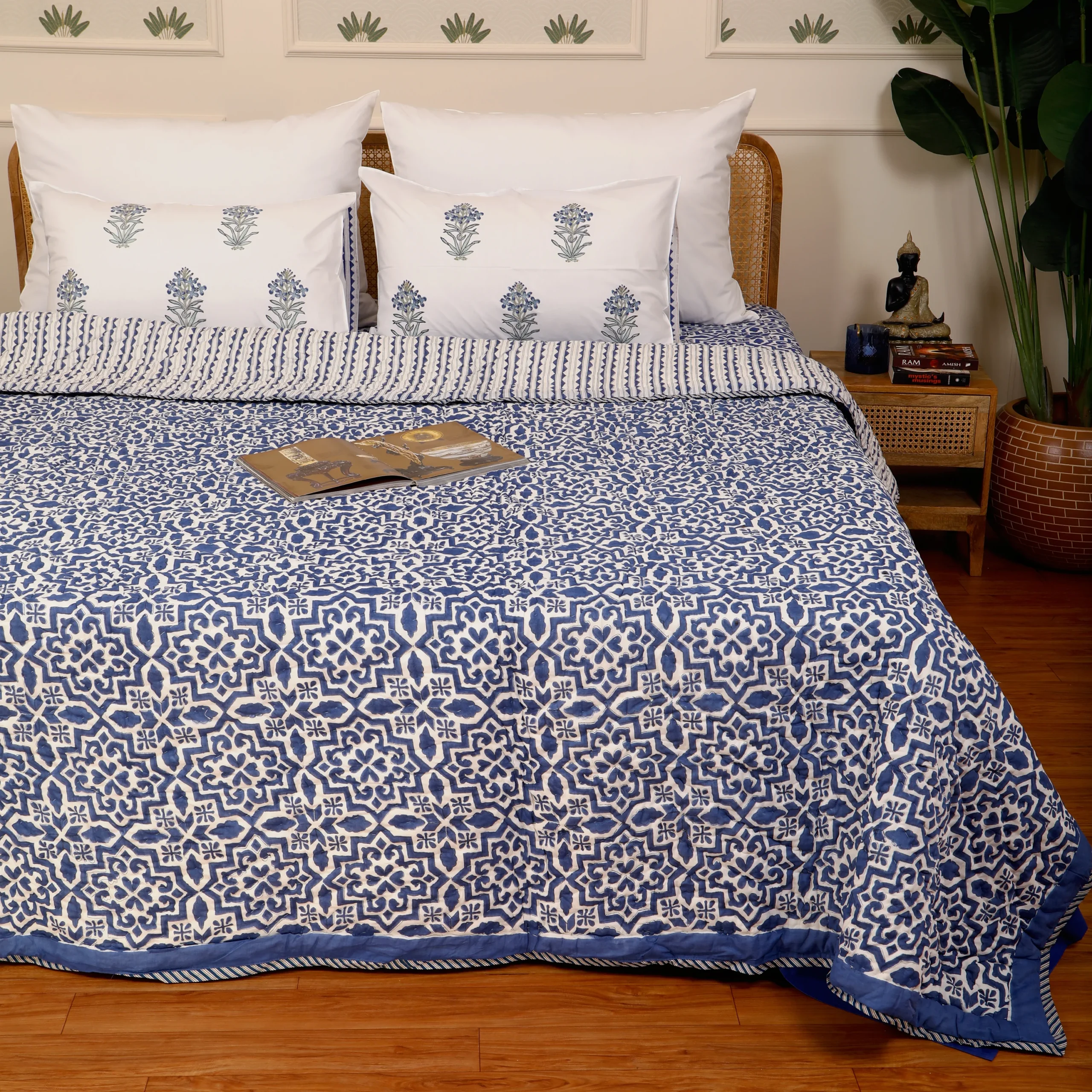 Moroccan Blues  Quilt King