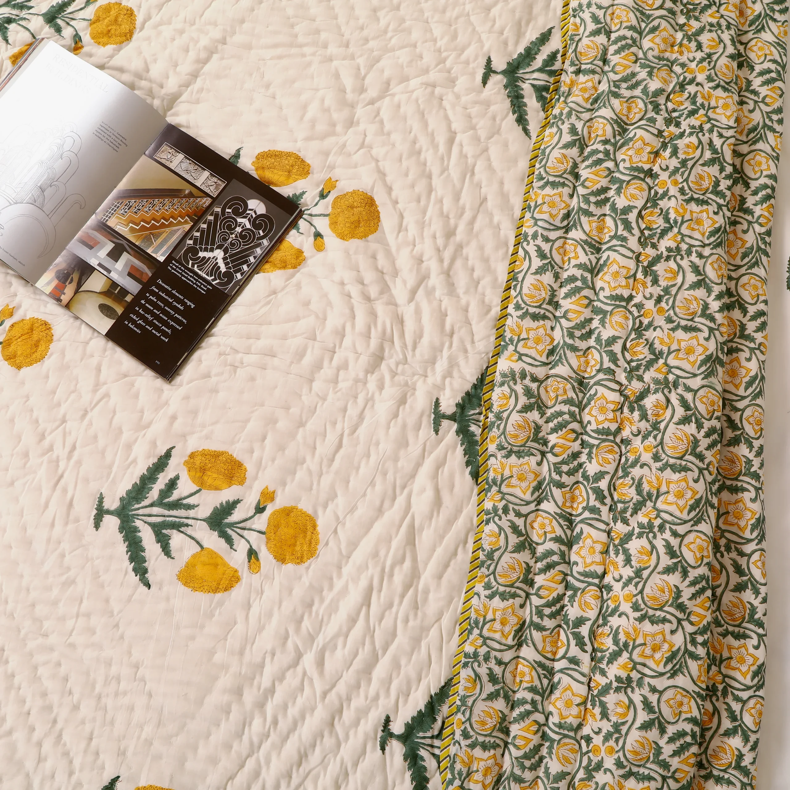 Basanti Phool Quilt King - Image 3