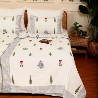 Fields of Cypress Flannel Dohar Single Set of 2