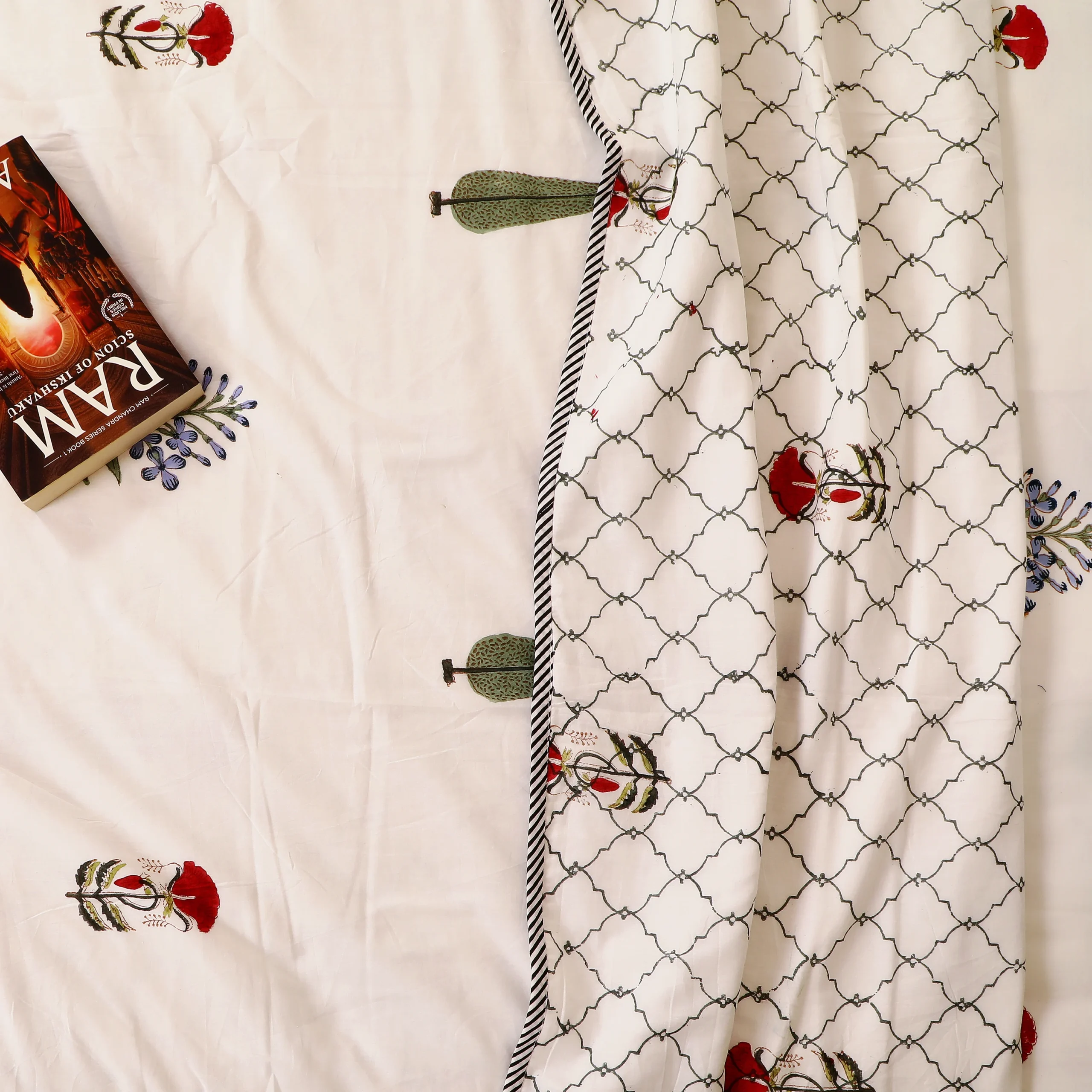 Fields of Cypress Handblock Mulmul - Image 3