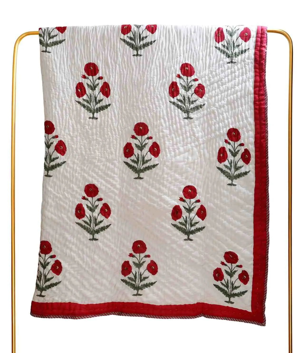 Red Poopy Quilt King - Image 4