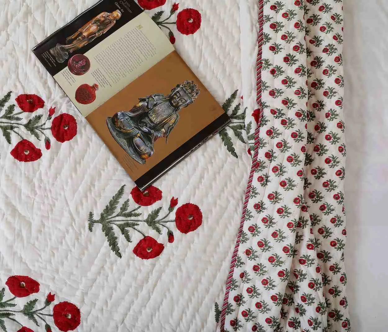 Red Poopy Quilt King - Image 3