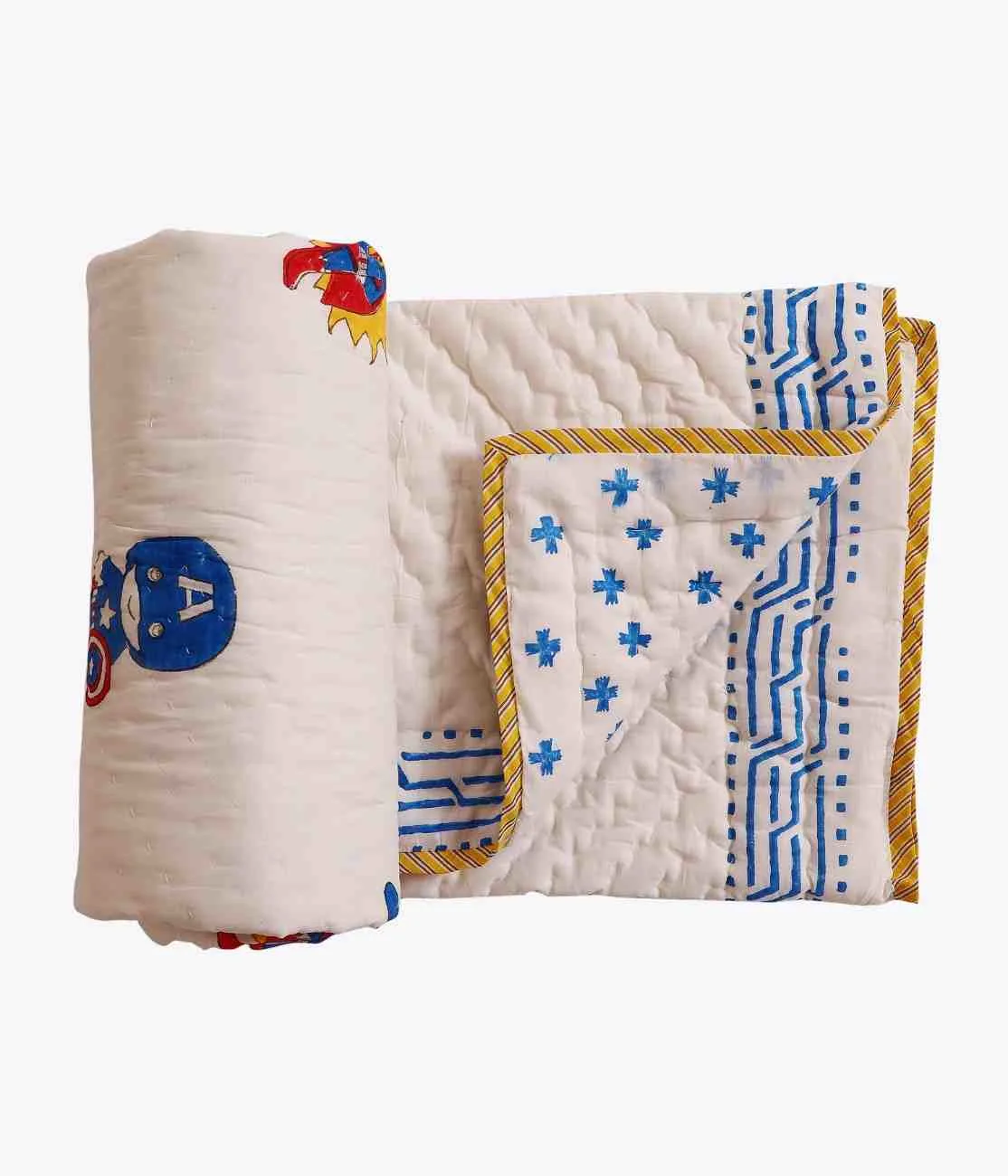 Mini Marvels Handblock Baby Quilt