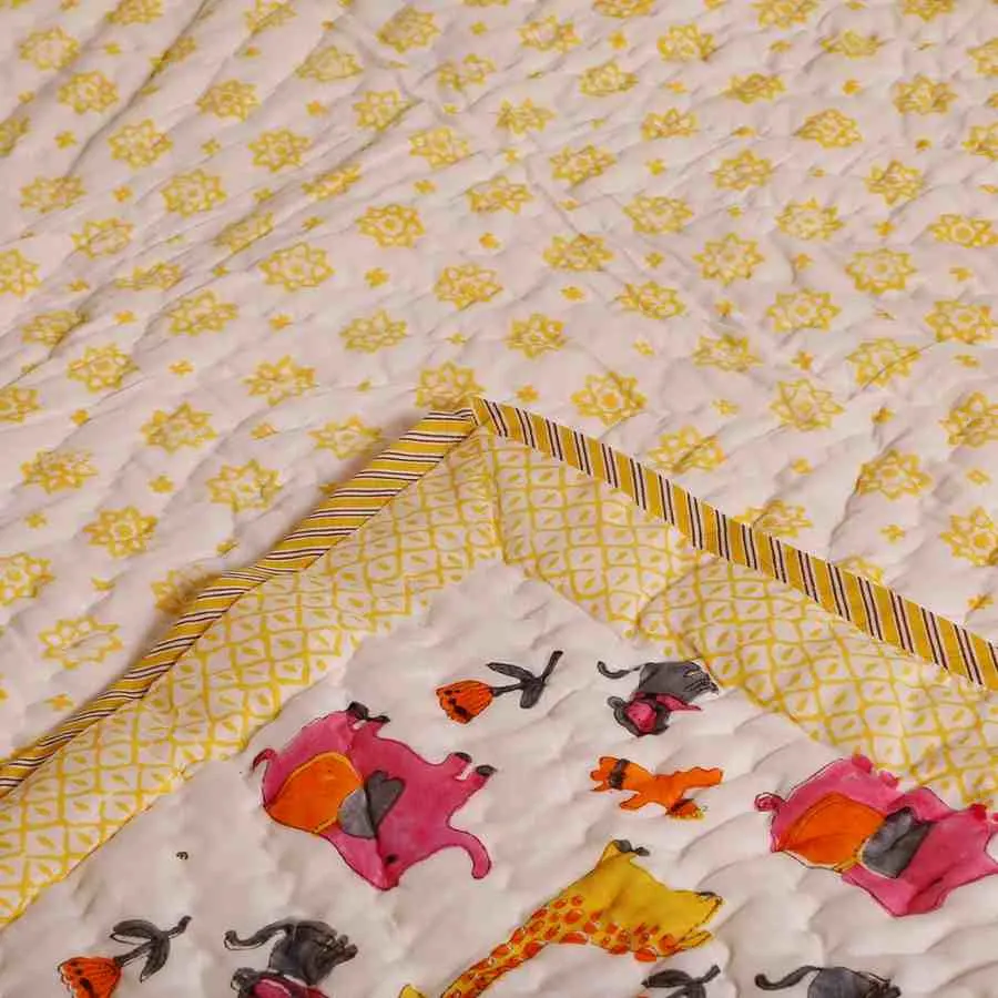 Toto Tribe Handblock Baby Quilt - Image 2