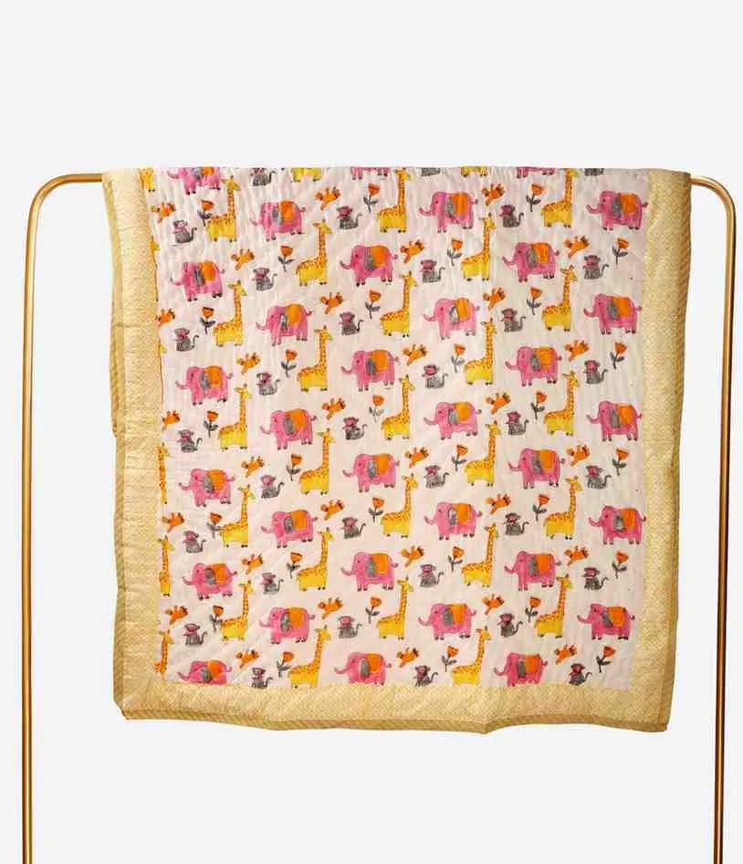 Toto Tribe Handblock Baby Quilt - Image 3