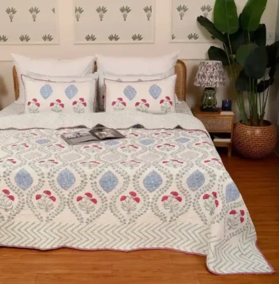 Plush Mogra Quilted Bedcover King