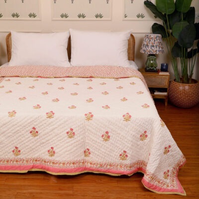 Pink Poppy Quilt King