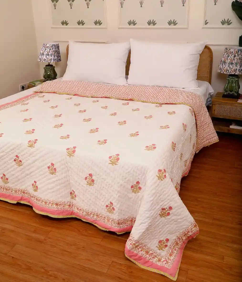 Pink Poppy Quilt King - Image 2