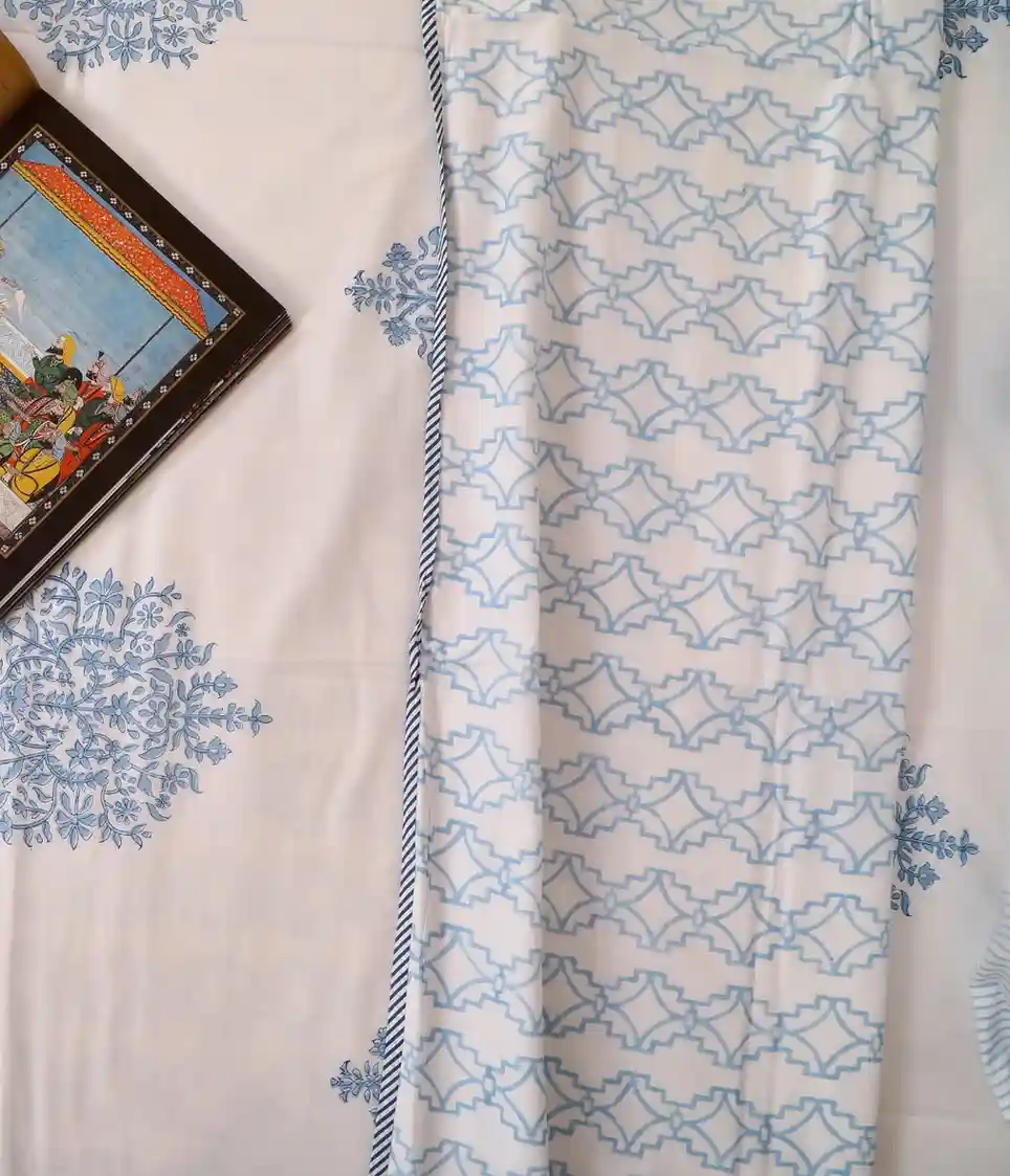 Powder Bloom Flannel Dohar Single Pair Set of 2 - Image 3