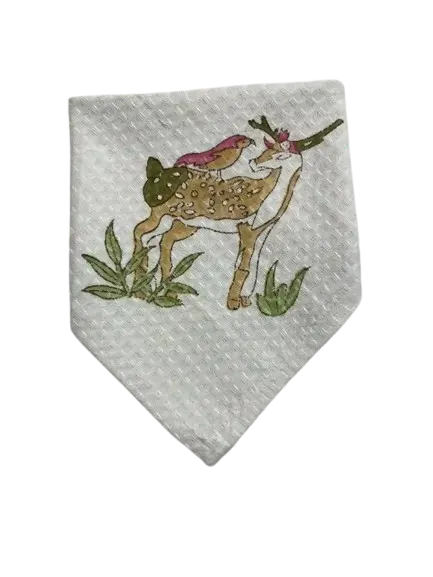 Deer & Dove Waffle Towel