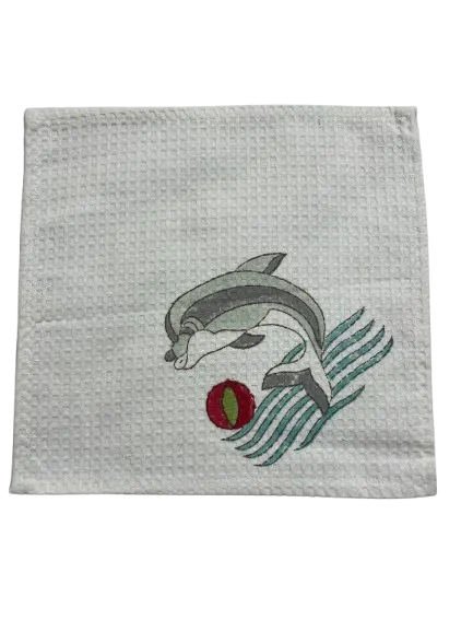 Ocean Play Waffle Face Towel - Image 2