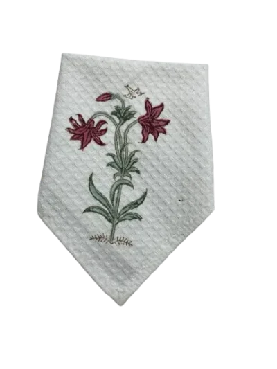 Maroon Petal Waffle Face Towel