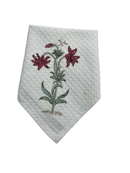 Maroon Petal Waffle Face Towel
