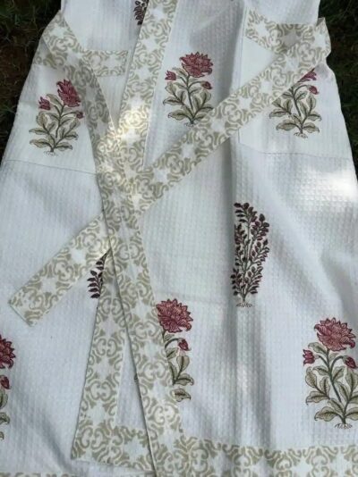 Ruhani Wrap Handblock Bathrobe