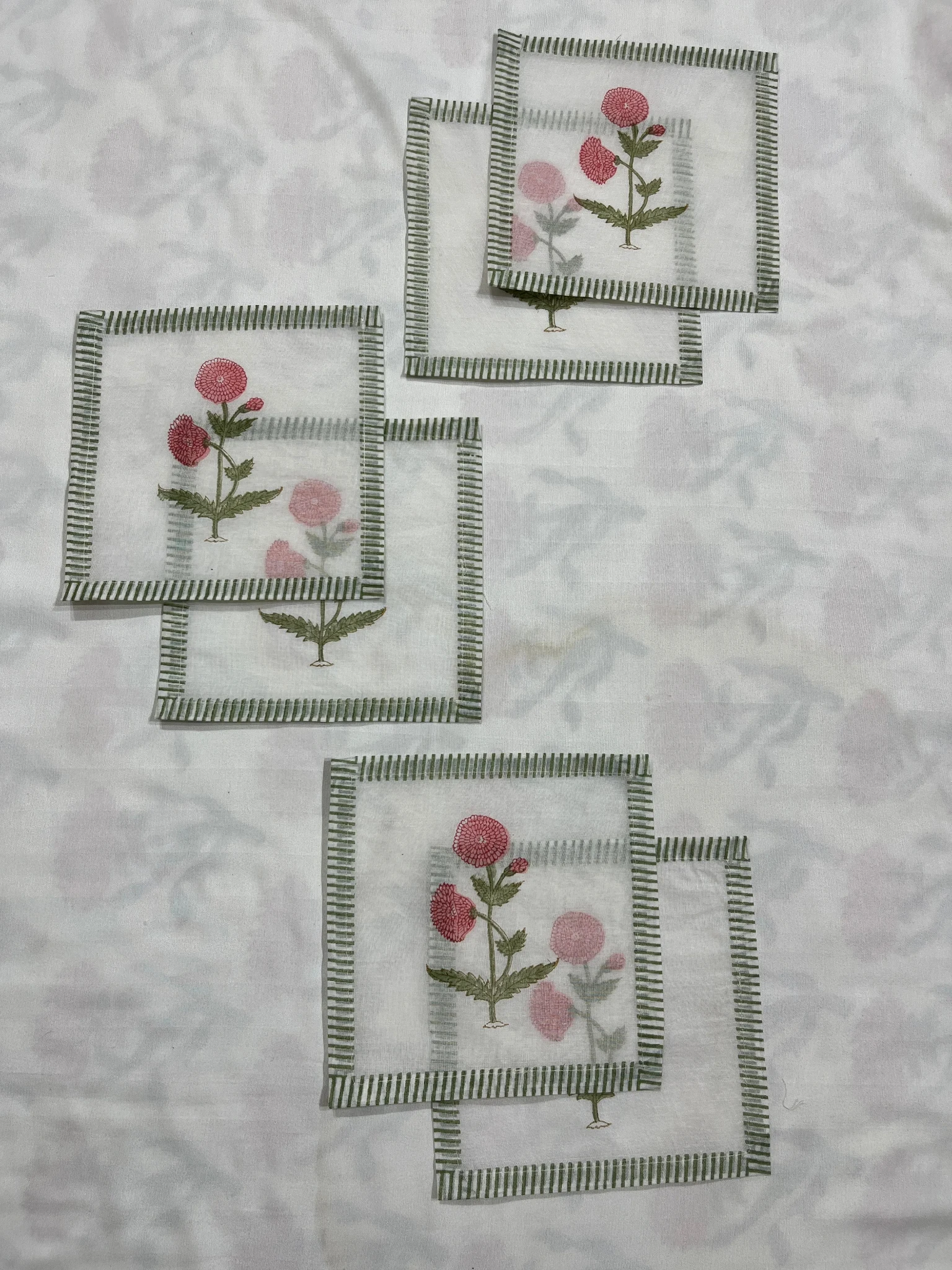 Pink Poppy Coaster Set - Image 2