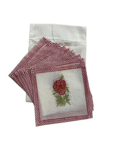 Pink Petal Coaster Set