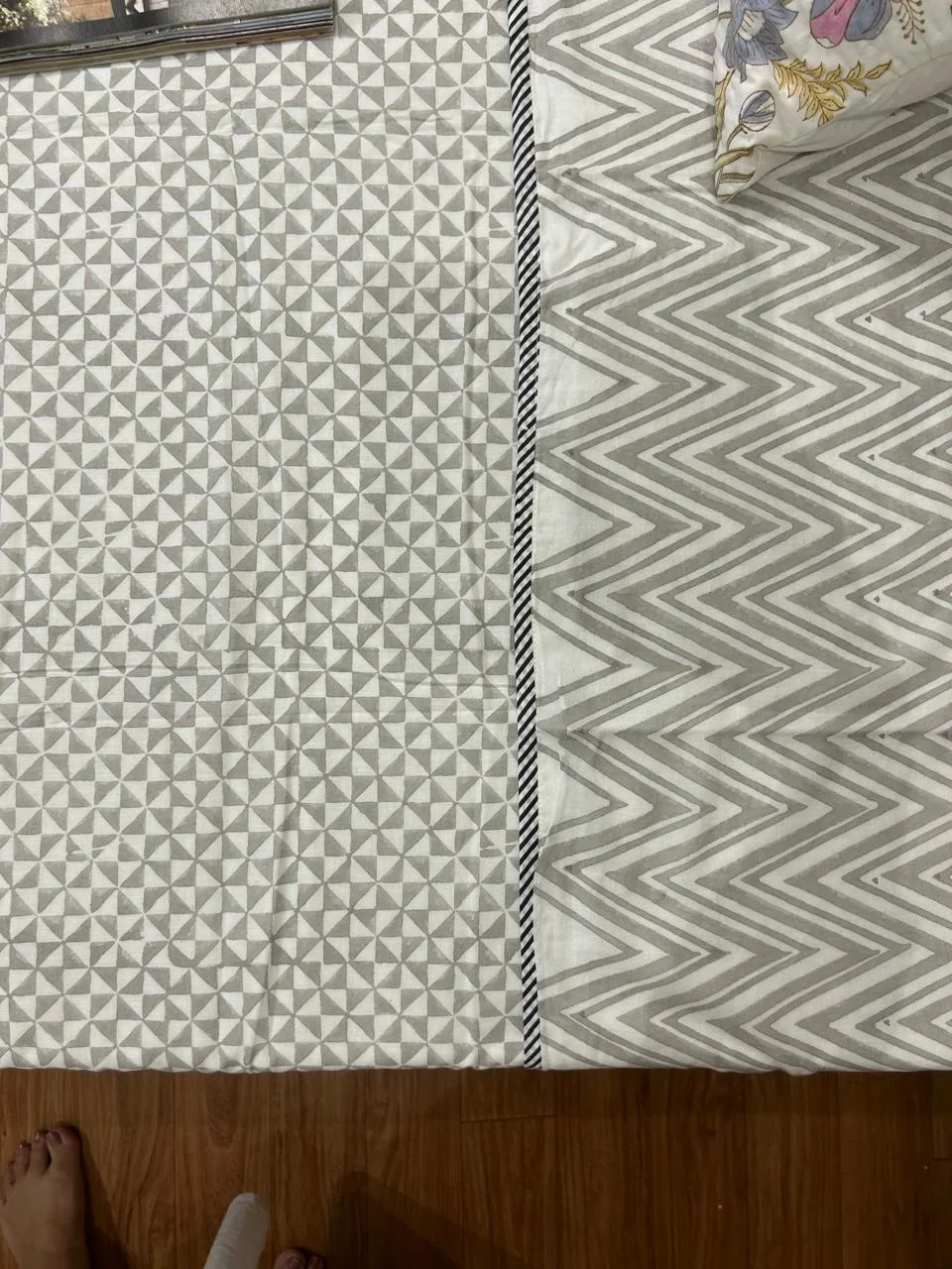 Nordic Grey Flannel Dohar King - Image 4