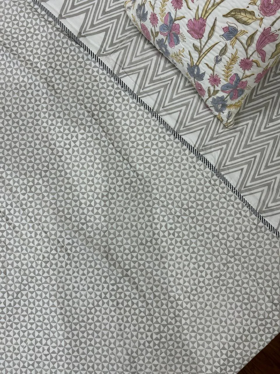 Nordic Grey Flannel Dohar King - Image 2